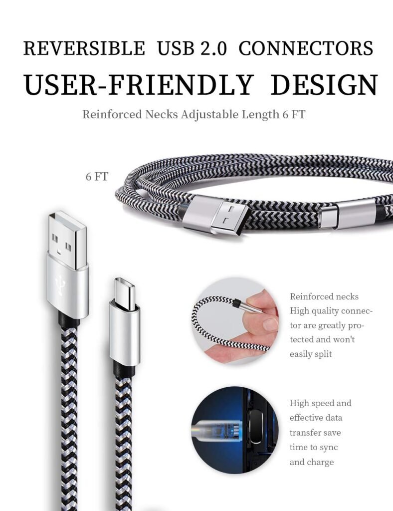 Teeind USB Type-C cable TPC001 showing aluminum connectors and nylon braiding