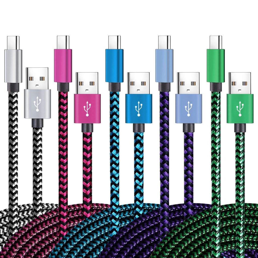 Teeind USB Type-C Cable Review TPC001 5-pack with nylon braided cables