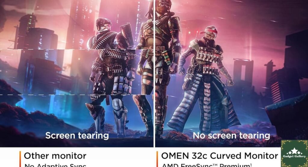 HP OMEN 32c design screen colors