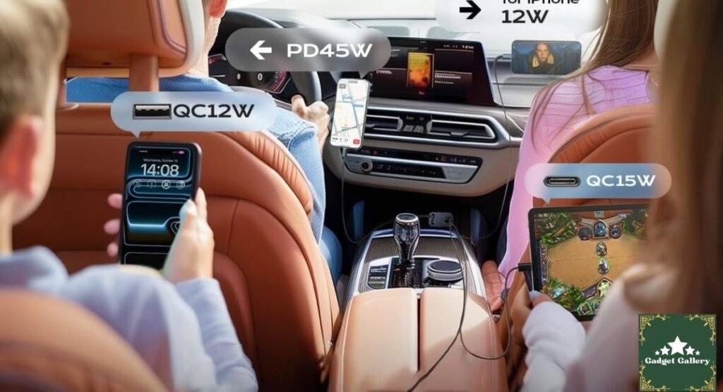 LISEN Retractable Car Charger connects all