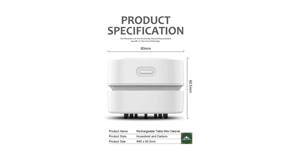 ODISTAR Mini Desktop Vacuum Cleaner specification